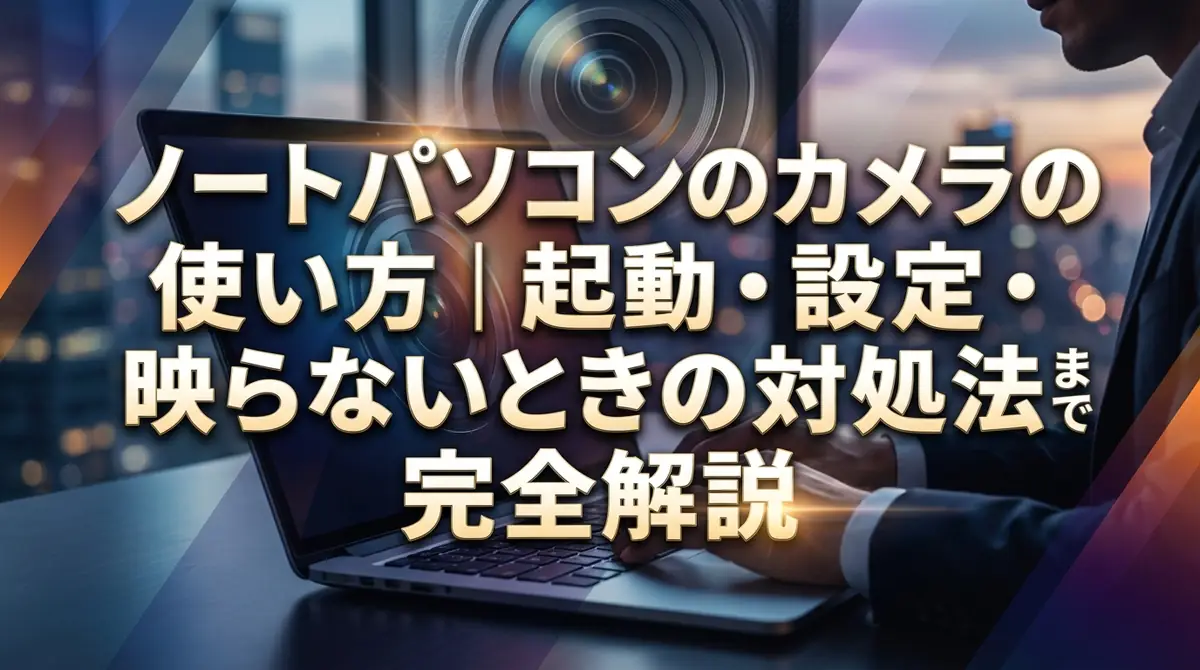 ノートパソコンのカメラの使い方|起動・設定・映らないときの対処法まで完全解説