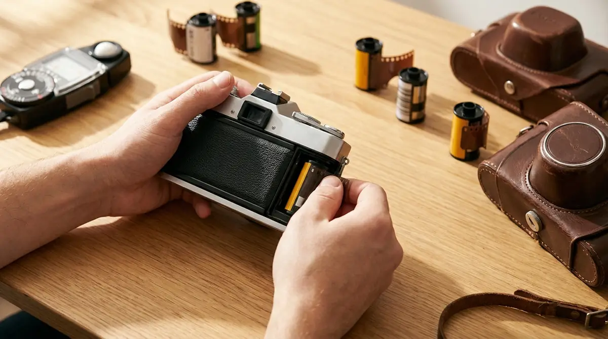 フィルムの巻き戻し・取り出し方