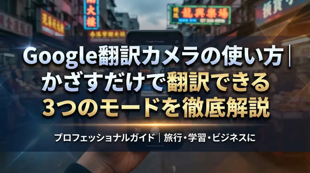 Google翻訳カメラの使い方｜かざすだけで翻訳できる3つのモードを徹底解説