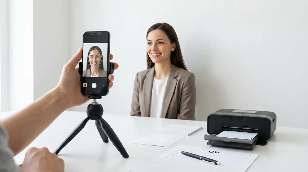 履歴書カメラで証明写真を撮る手順【5ステップで完了】