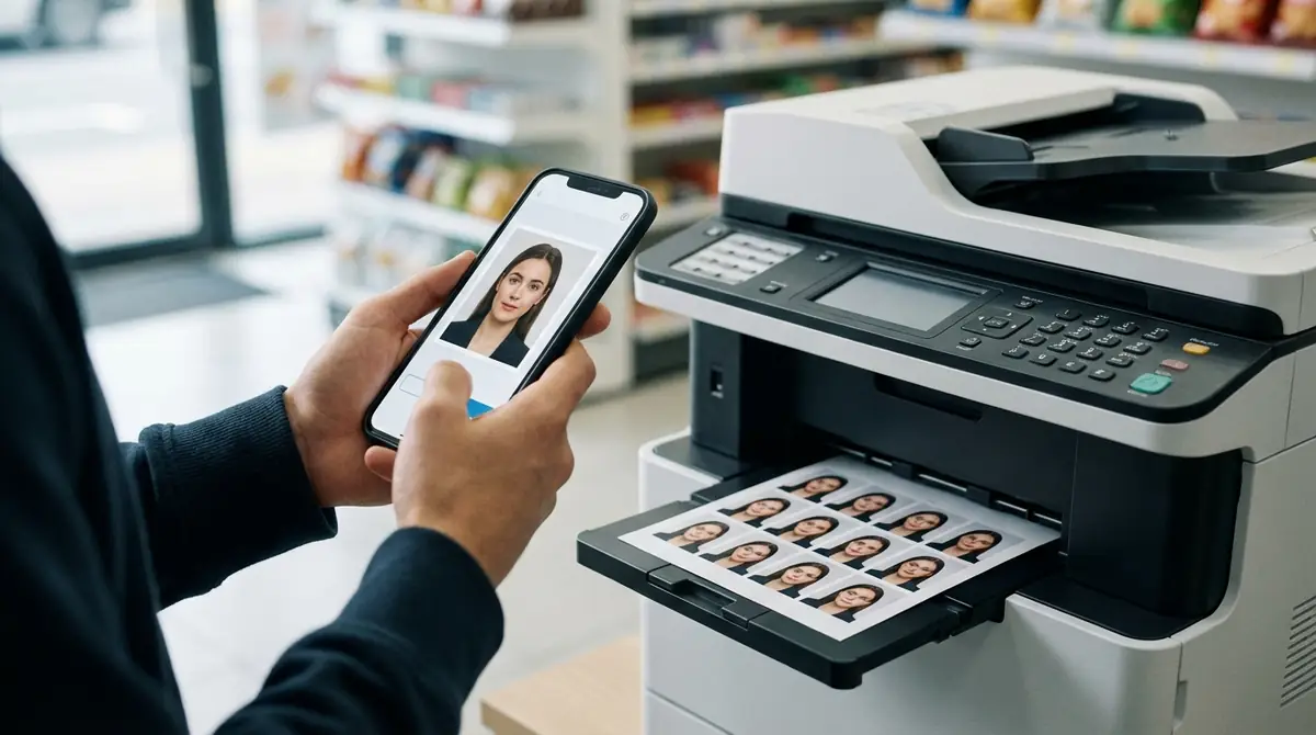 履歴書カメラで撮った写真をコンビニで印刷する方法