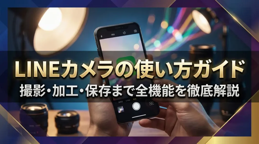 LINEカメラの使い方ガイド｜撮影・加工・保存まで全機能を徹底解説