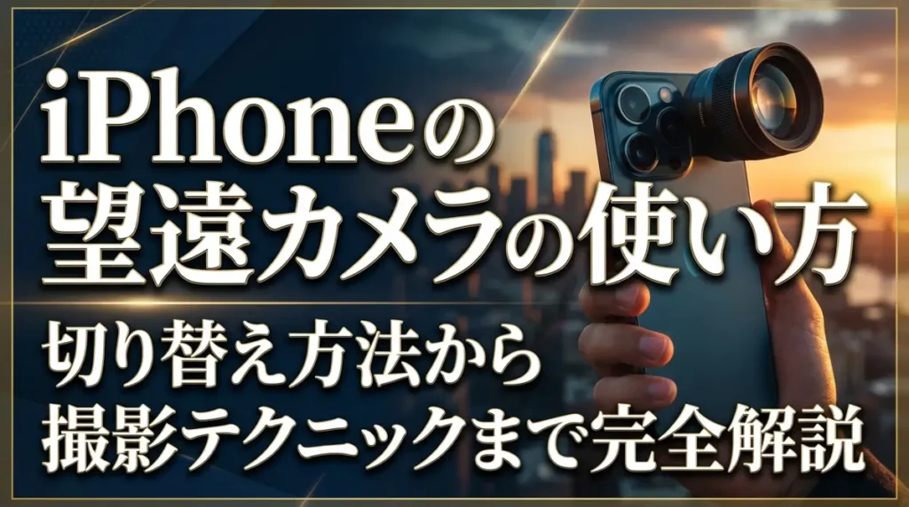 iPhoneの望遠カメラの使い方｜切り替え方法から撮影テクニックまで完全解説