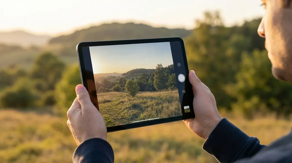 タブレットで写真を撮影する基本操作