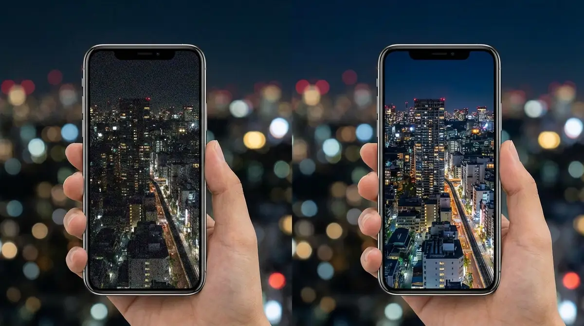 夜撮カメラとは？標準カメラアプリとの違い