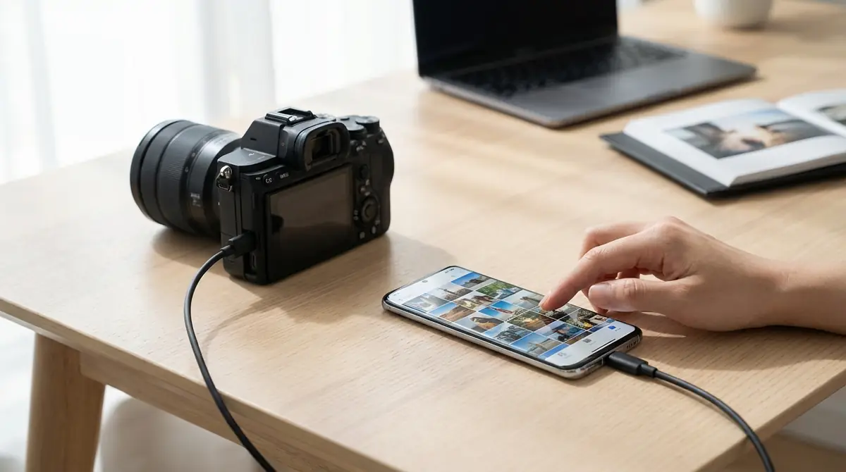 撮影データをスマホに転送・閲覧する方法