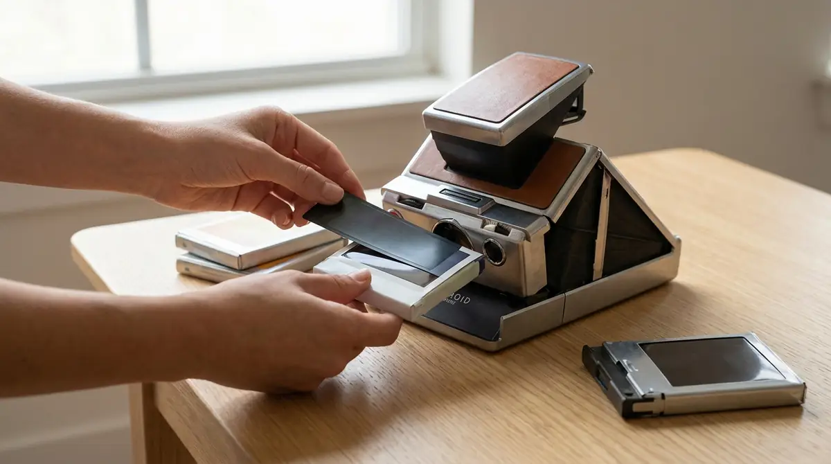 【写真付き】ポラロイドカメラのフィルムの入れ方