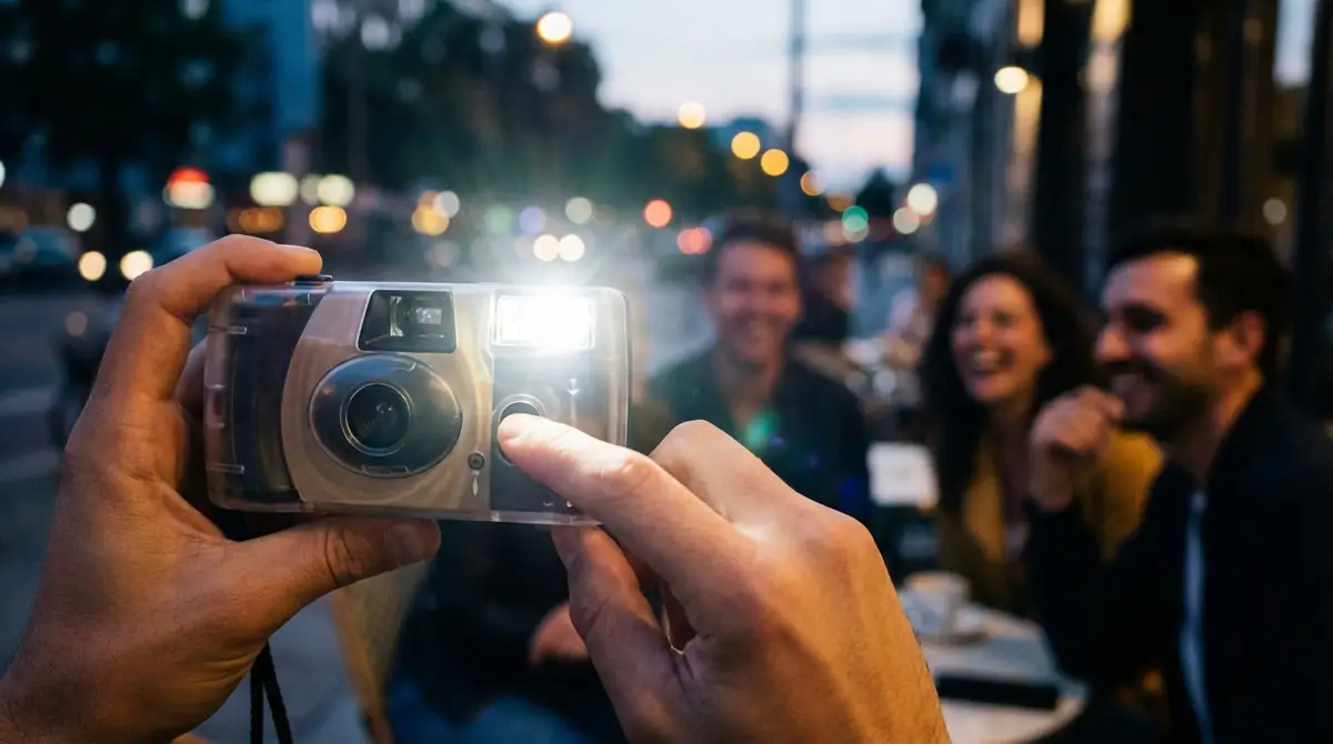 使い捨てカメラのフラッシュの使い方と判断基準