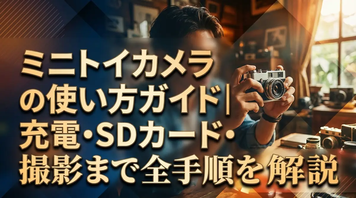 ミニトイカメラの使い方ガイド｜充電・SDカード・撮影まで全手順を解説