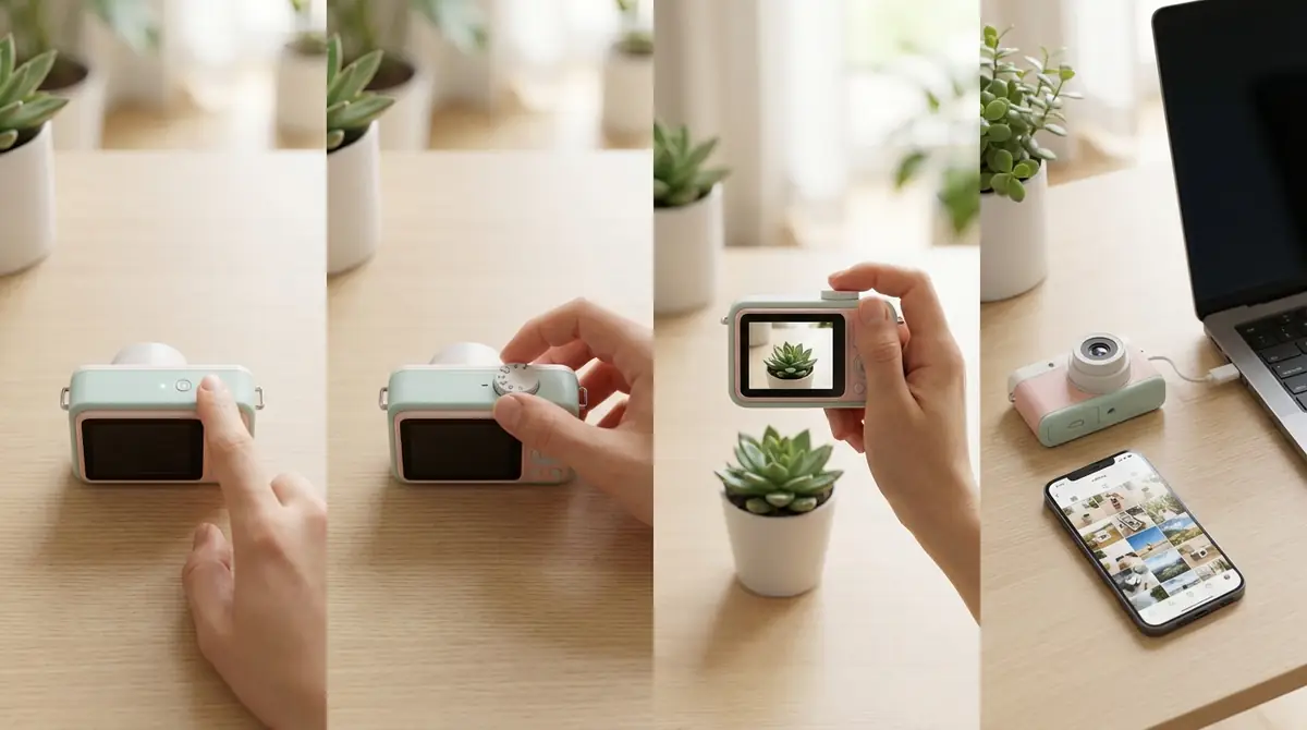 【図解】ミニトイカメラの基本操作は4ステップで完了