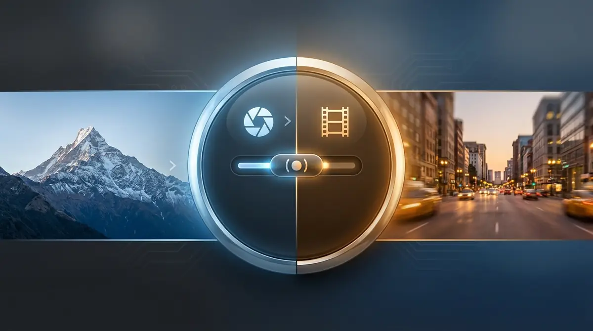 静止画・動画モードの切り替え方