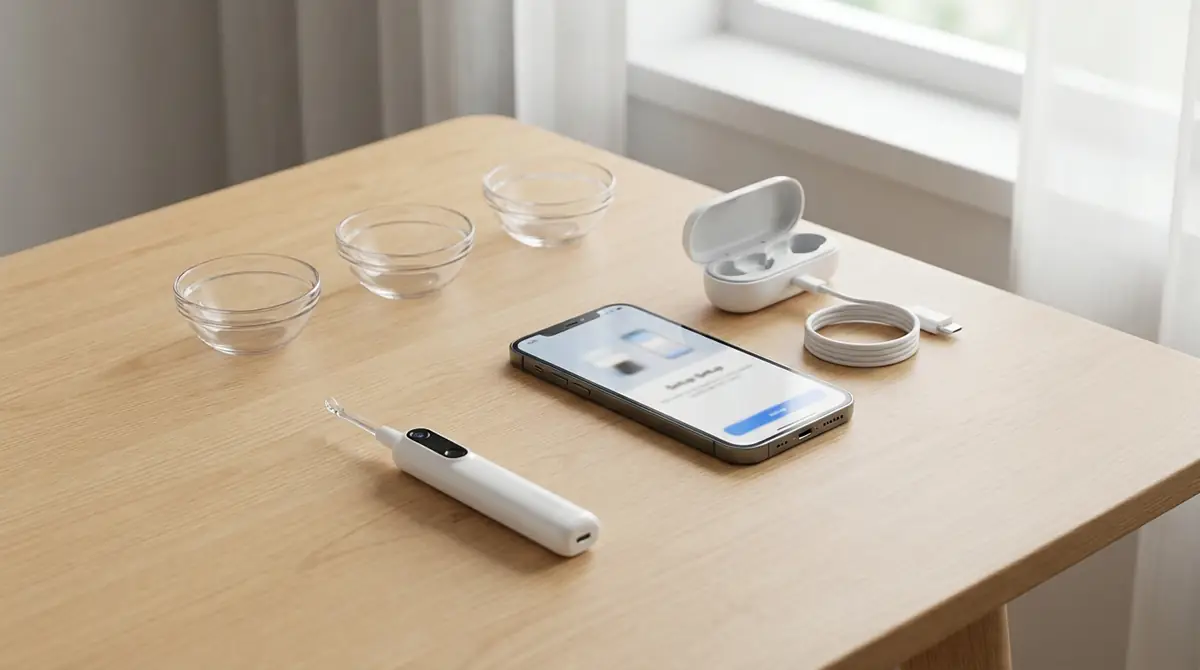 カメラ付き耳かきを使う前の準備｜初期設定3ステップ