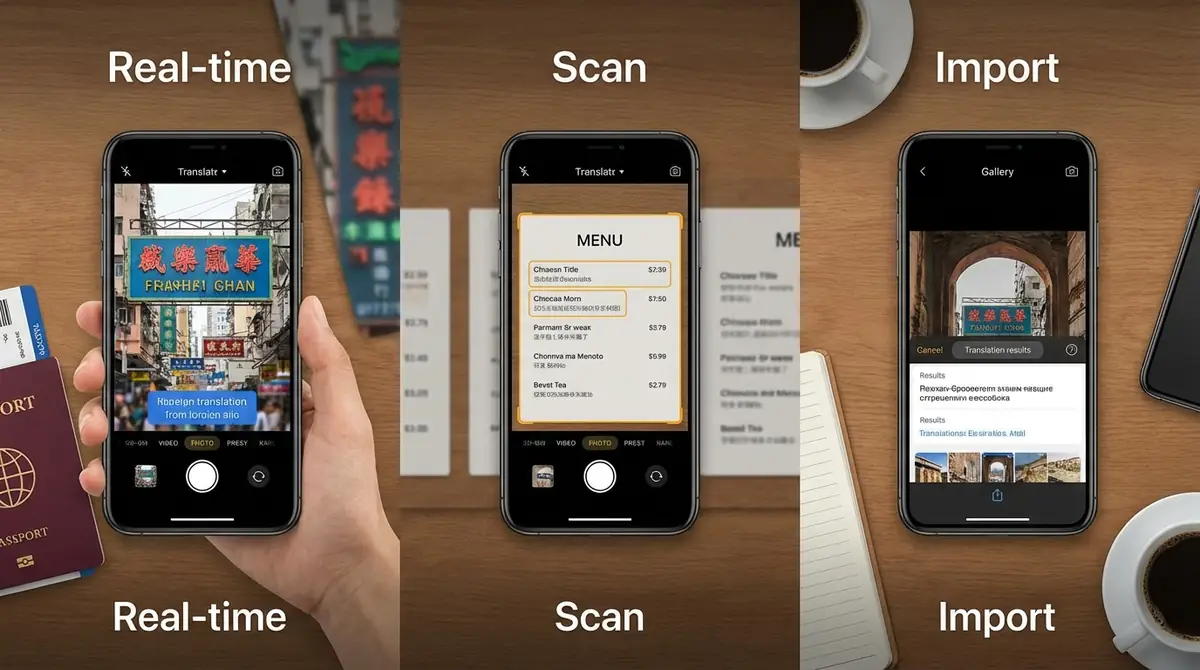 3つのモード別｜Google翻訳カメラの詳しい使い方