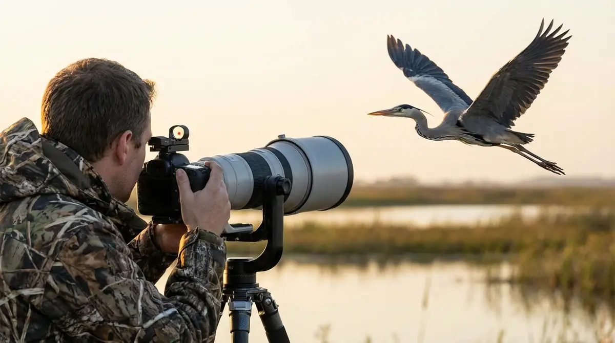 カメラ照準器の使い方｜野鳥の飛翔撮影で実践