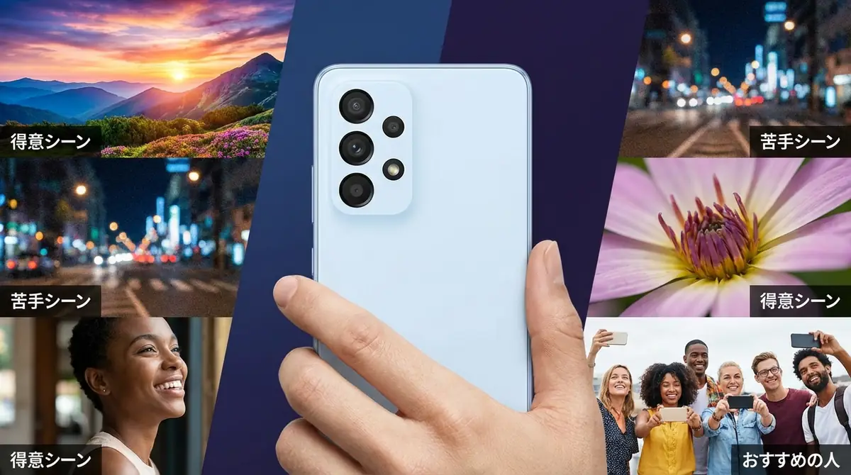Galaxy A53カメラの総評|得意・苦手シーンとおすすめの人