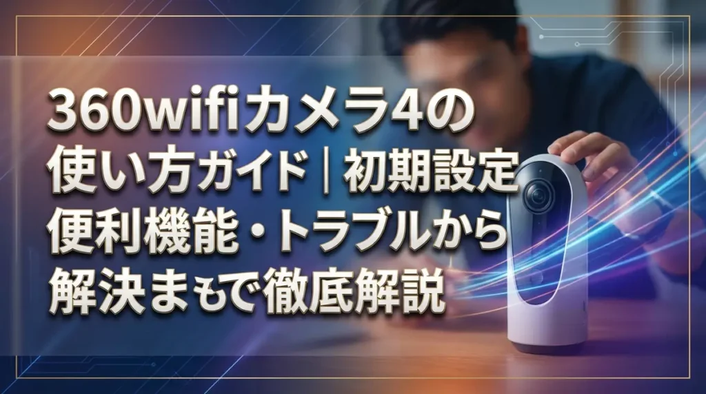 360wifi カメラ4の使い方ガイド｜初期設定から便利機能・トラブル解決まで徹底解説