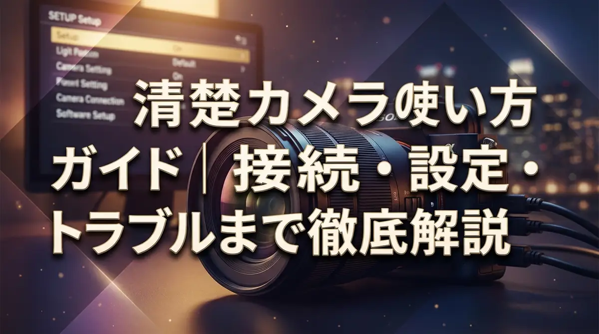 清楚カメラの使い方ガイド|接続・設定・トラブル解決まで徹底解説
