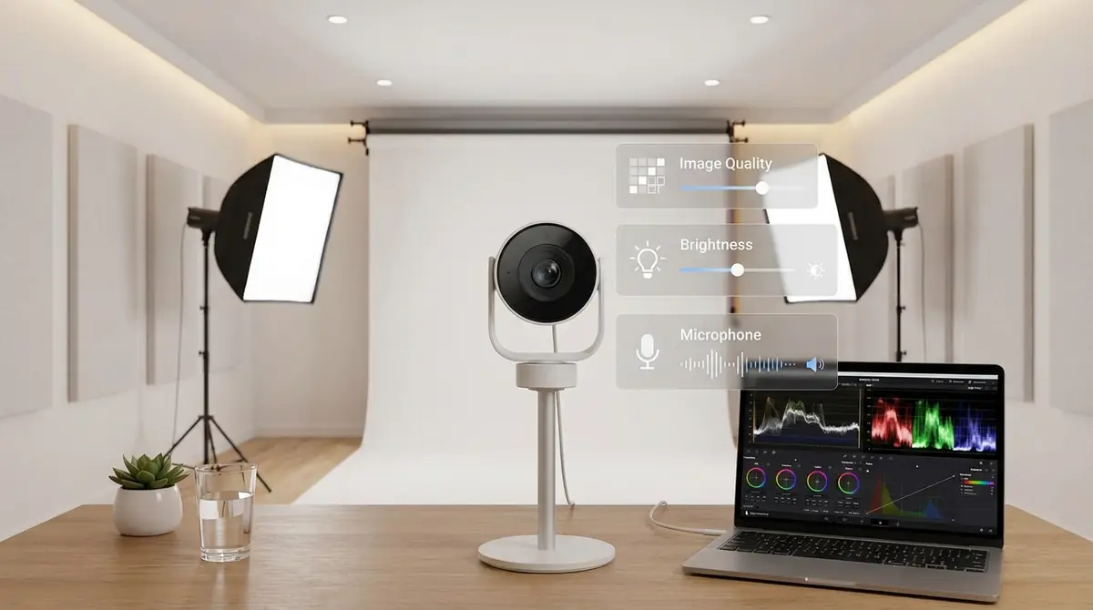 清楚カメラの画質・明るさ・マイクを調整する方法