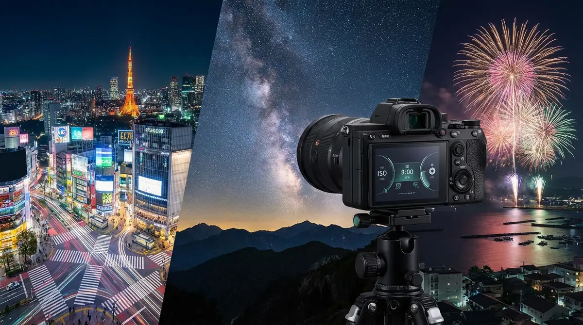 【シーン別】夜撮カメラのおすすめ設定値|そのまま真似してOK