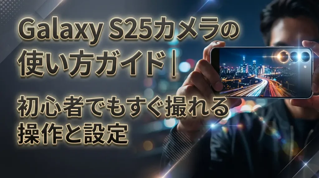 Galaxy S25カメラの使い方ガイド｜初心者でもすぐ撮れる操作と設定